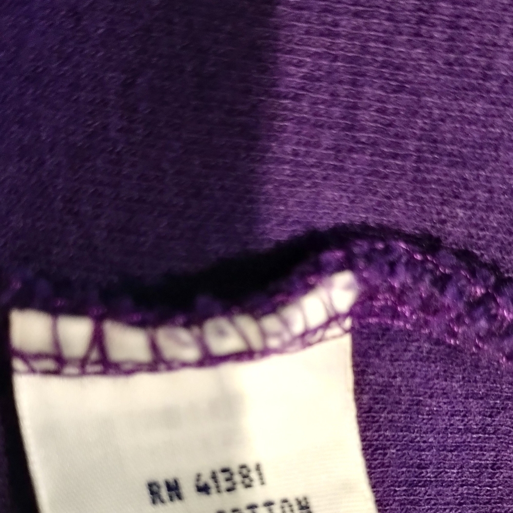 polo ralph lauren 1/4 zip Sweatshirt Purple Shirt Size Large - Picture 6 of 6